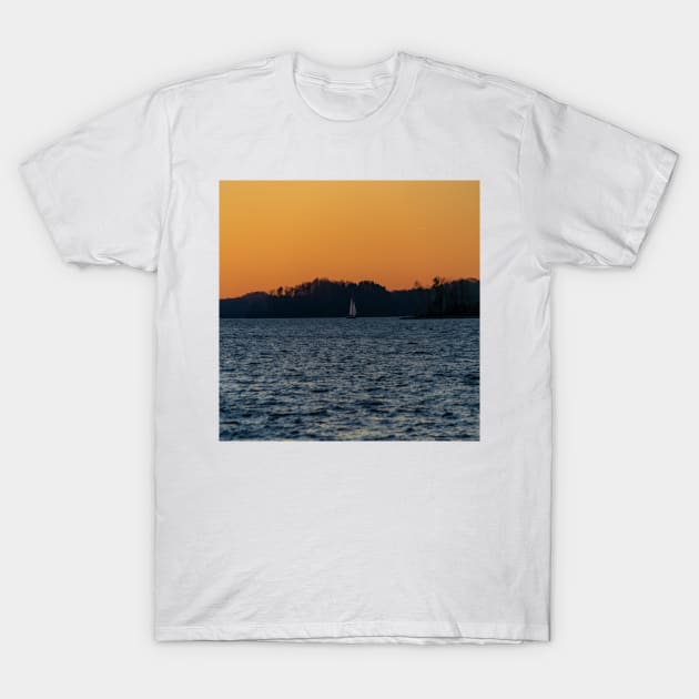 Sailing away at Sunset T-Shirt by Ckauzmann